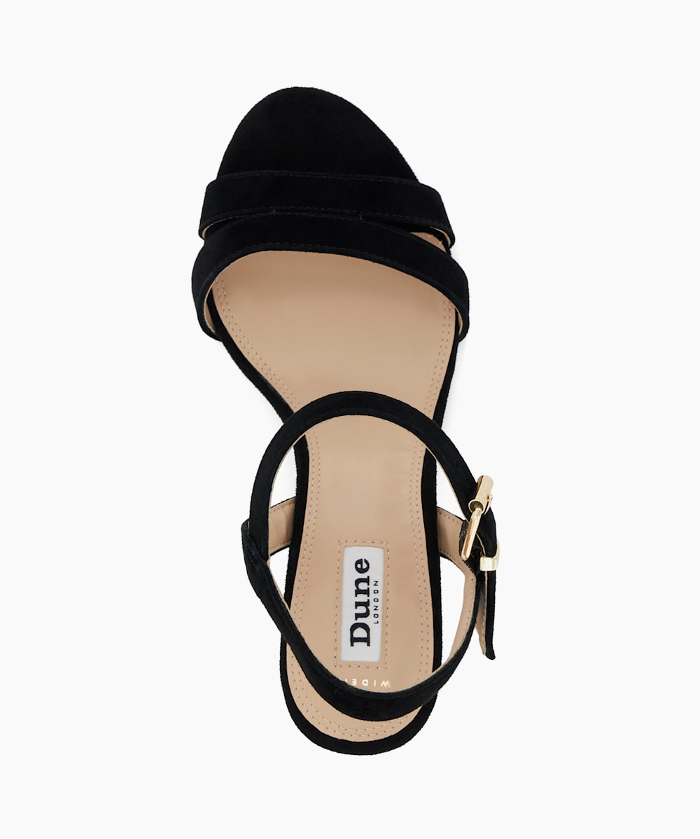 Dune black block heel shoes online