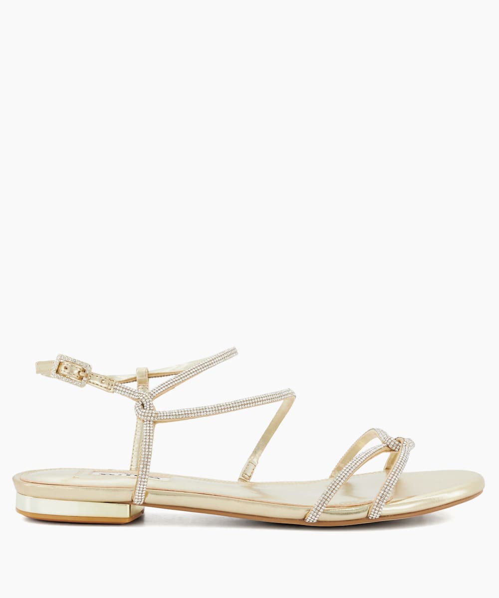 Shop Amelia Extra Wide Fit Studded Flat Sandal online