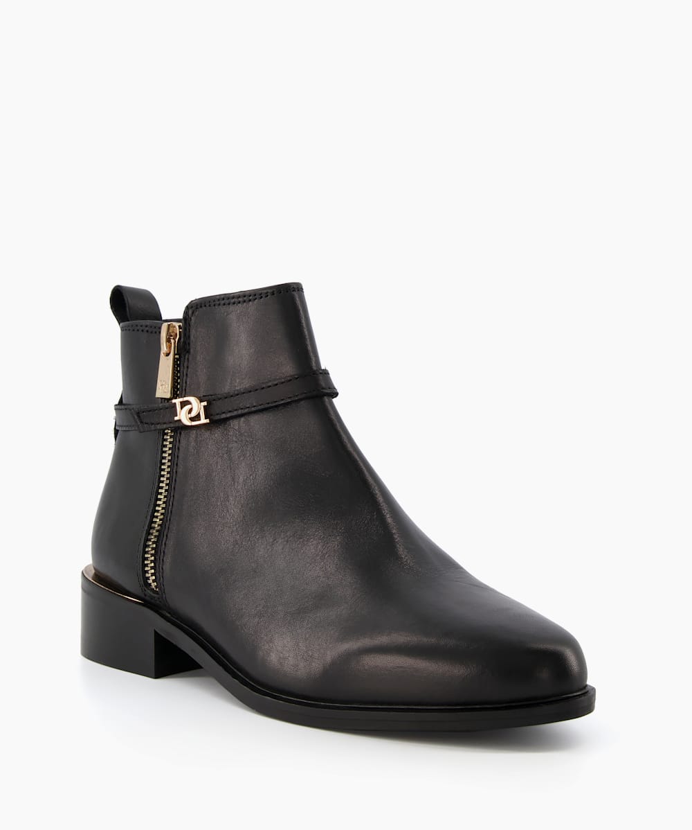 MadeInItalyVALENTINO |BUCKLE BEATLE BOOTS BLACK ブーツ - ブーツ