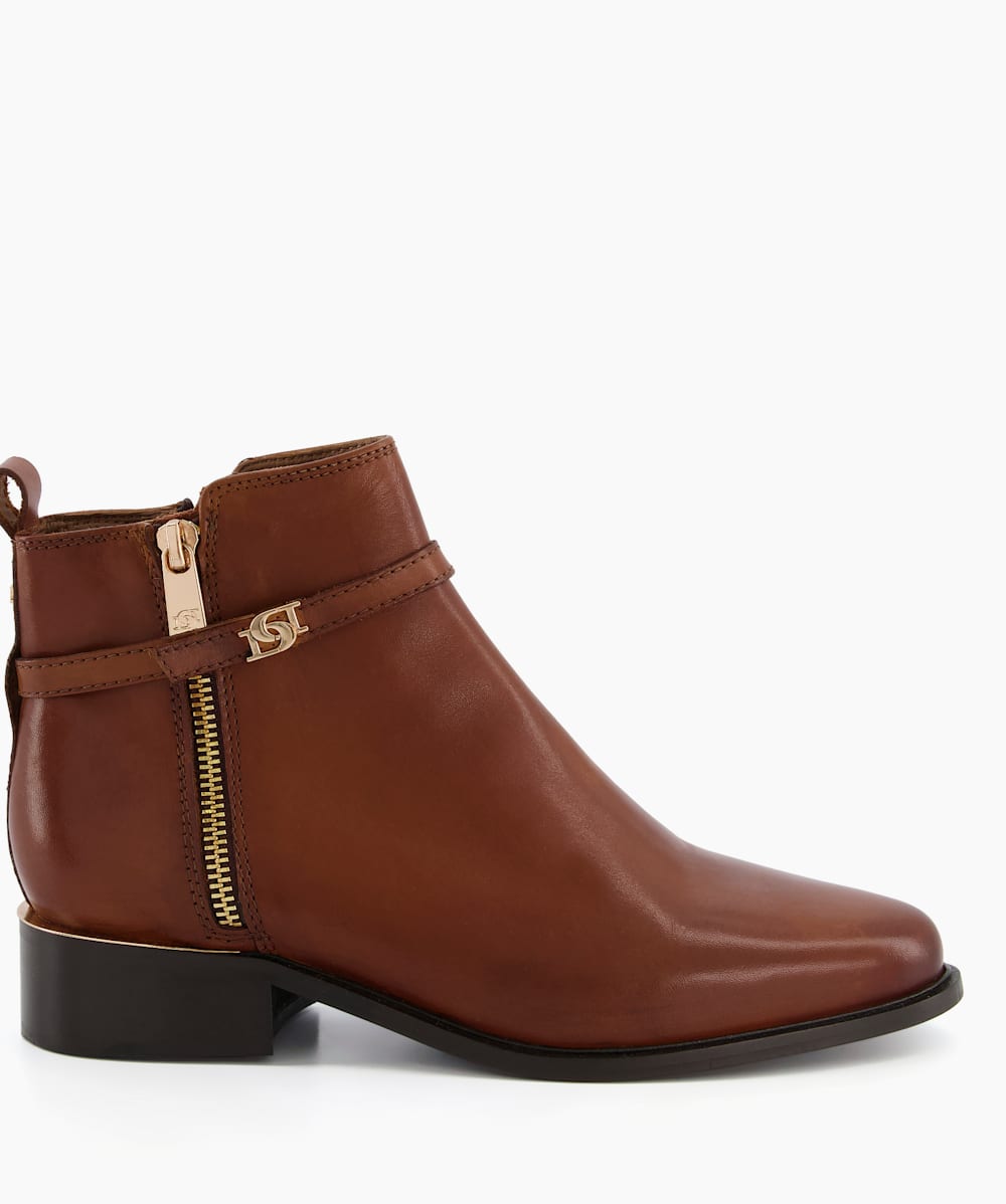 Dune chelsea boots in cheap tan leather