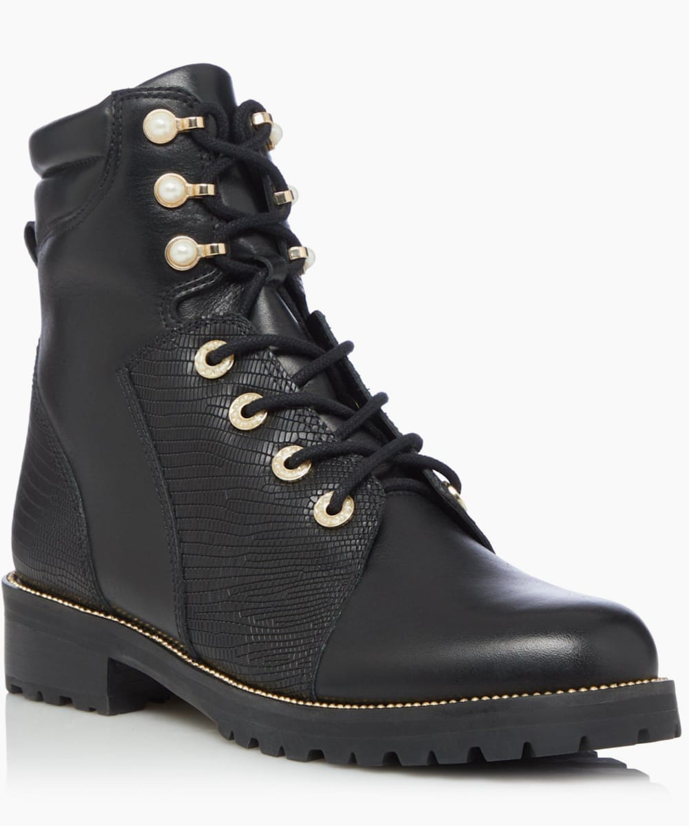 Boots with pearls on heel sales
