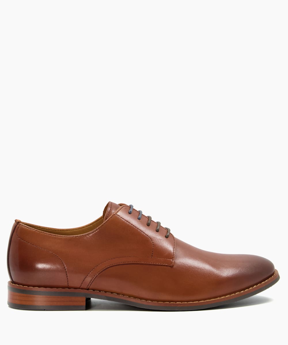 Tan leather derby shoes hot sale