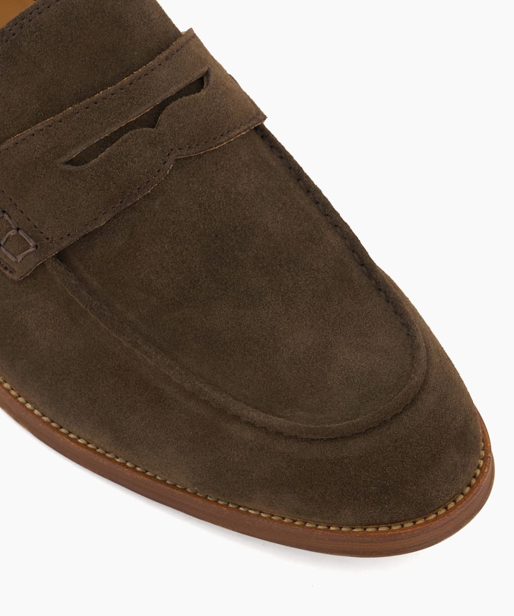 Sulli Brown Wide Fit Penny Loafers Dune London