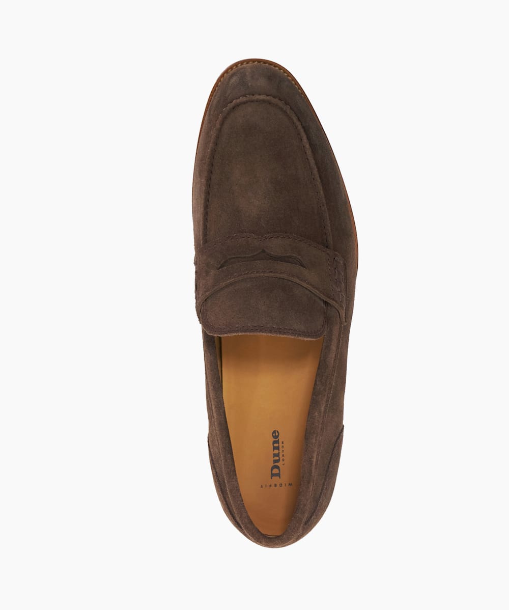 Mens wide fit suede loafers shop