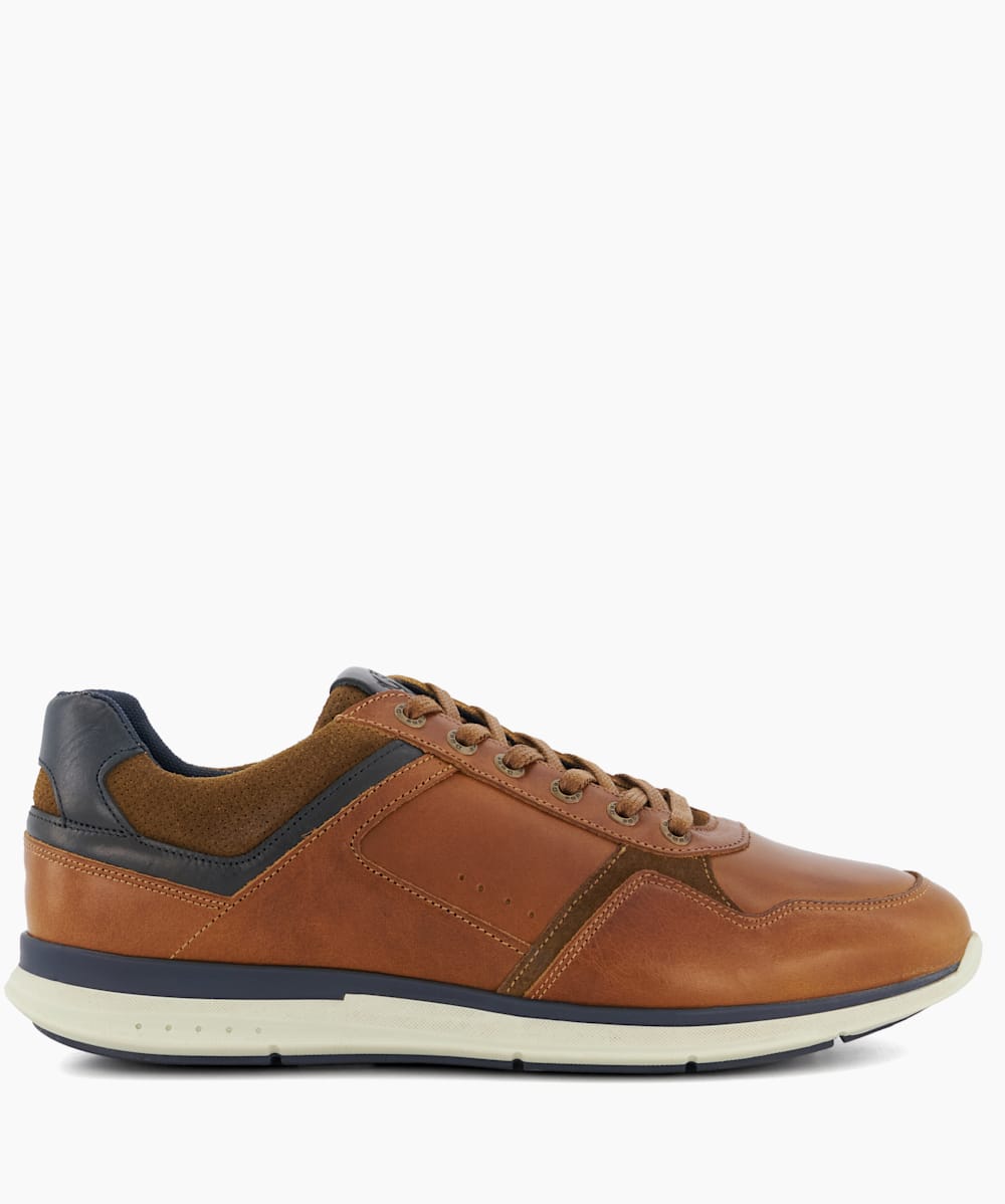 Dune top leather trainers