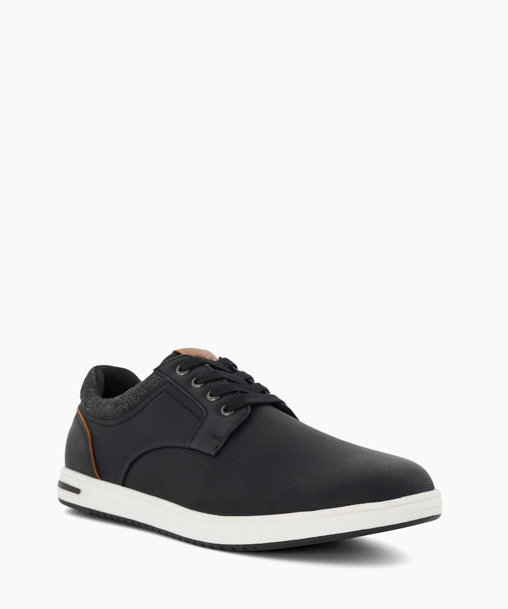 Trip Black Wide Fit Lace Up Trainers Dune London