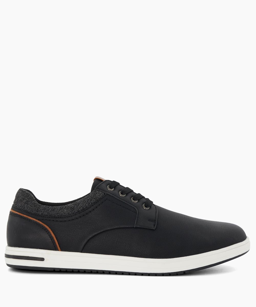 Trip Black Wide Fit Lace Up Trainers Dune London