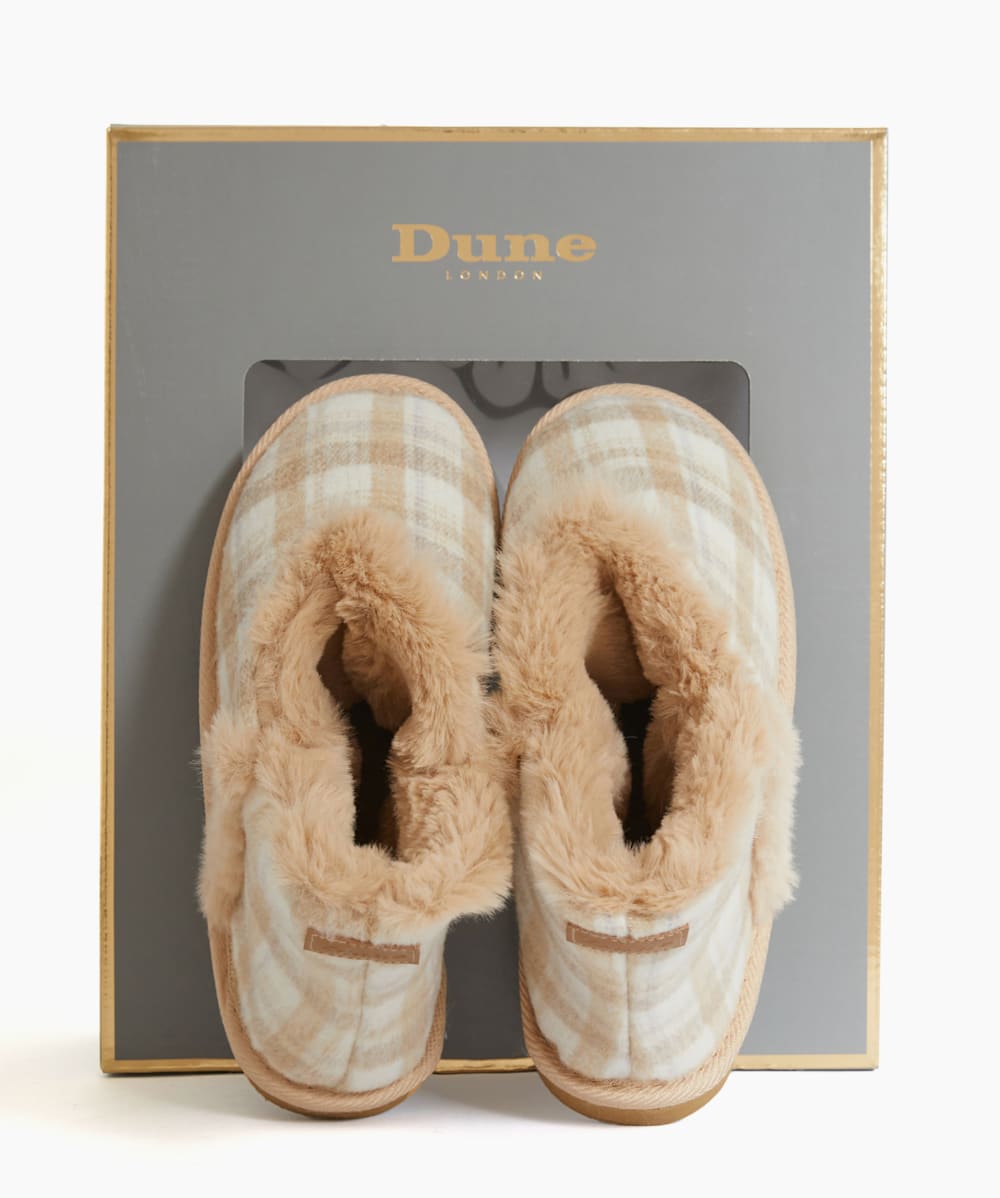 Whistle Camel Warm Lined Boot Slippers Dune London