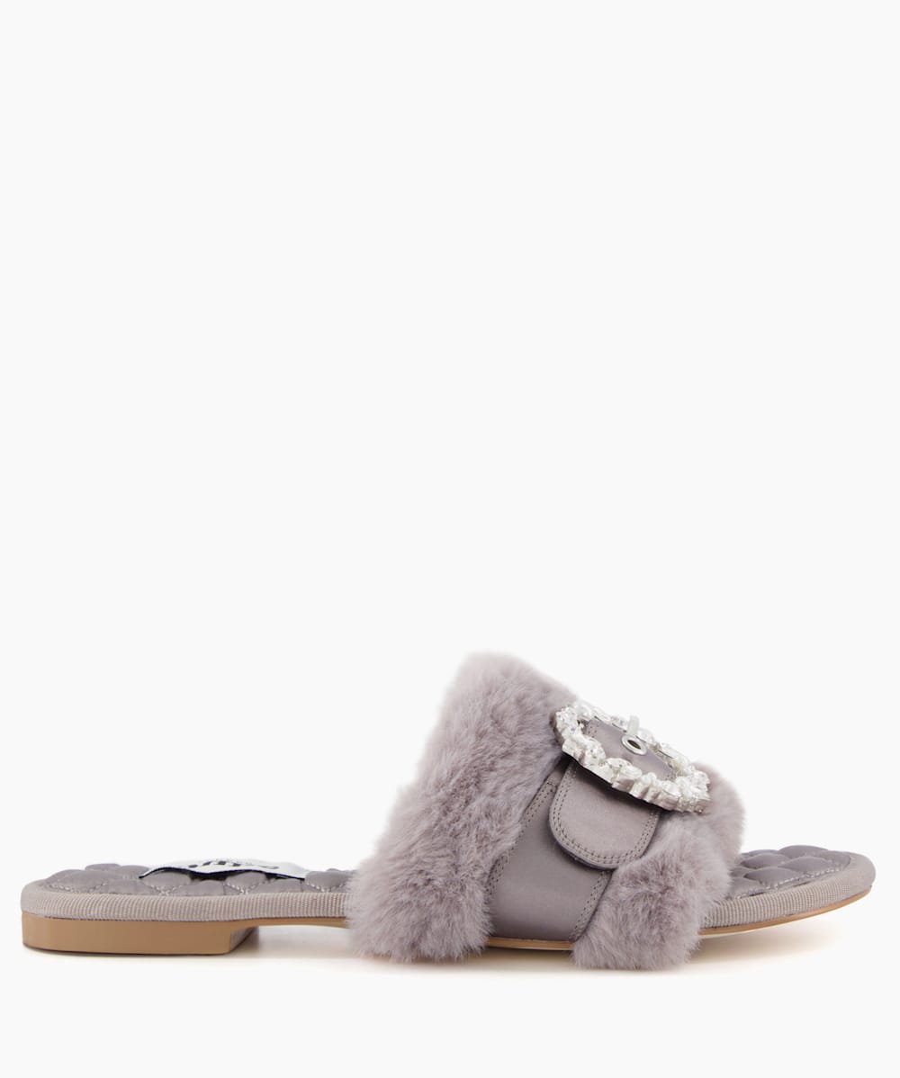 Grey slider new arrivals slippers