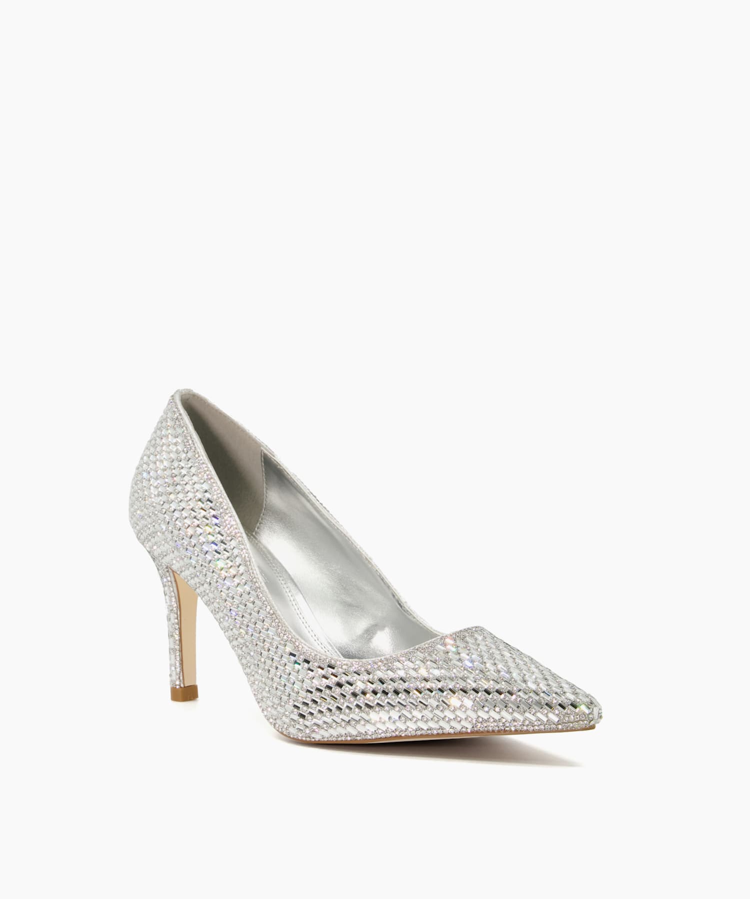 BLINDING T Silber Pumps mit Stilettoabsatz und