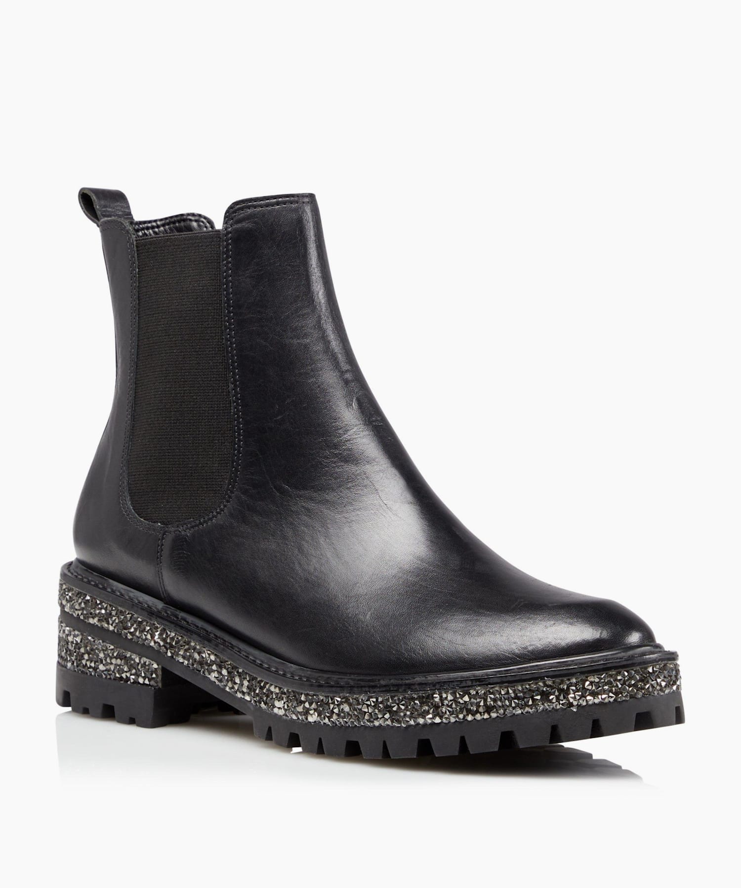 Black glitter chelsea boots online