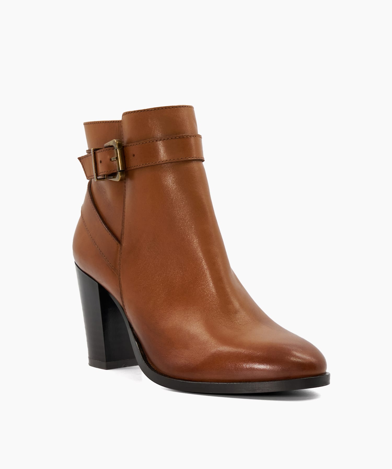 Bottines sales talon conique