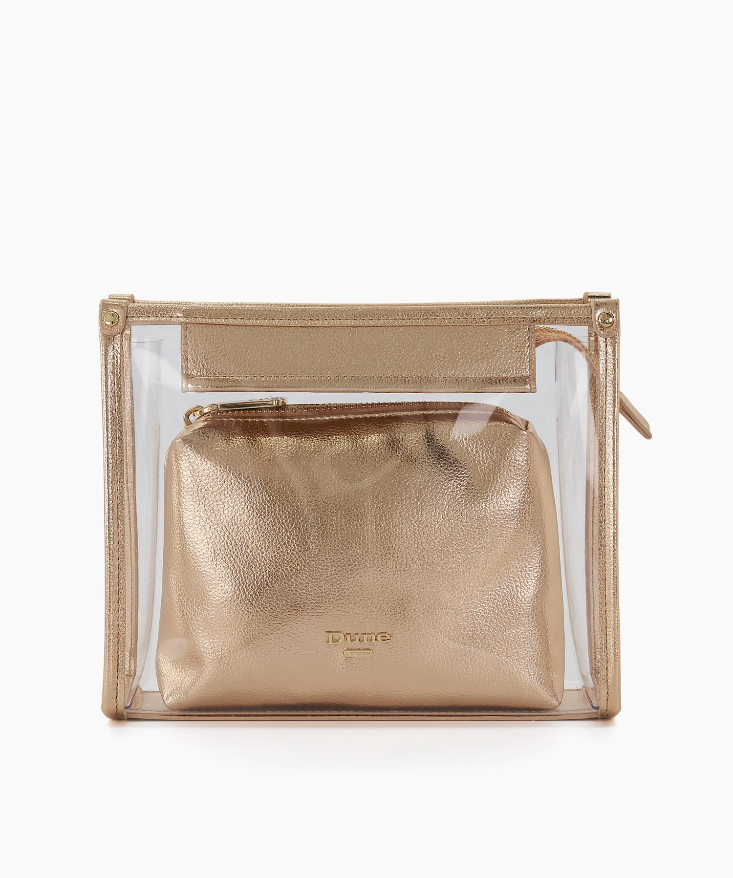 Rose gold clear bag top