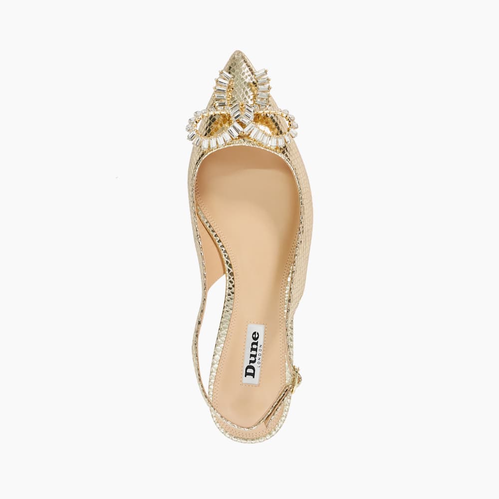 princess polly baby blue dress Betsey Johnson Vance Rhinestone Slingback Evening Flats in White main image 1