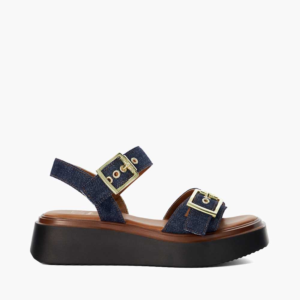 (取寄) デューンロンドン レディース ロエルズ Dune London women Loells Navy Loells Navy, Casual Flatform Sandals | Dune London