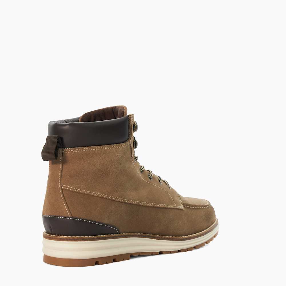 Cillian Taupe, Suede Hiker Boots | Dune London display picture 1