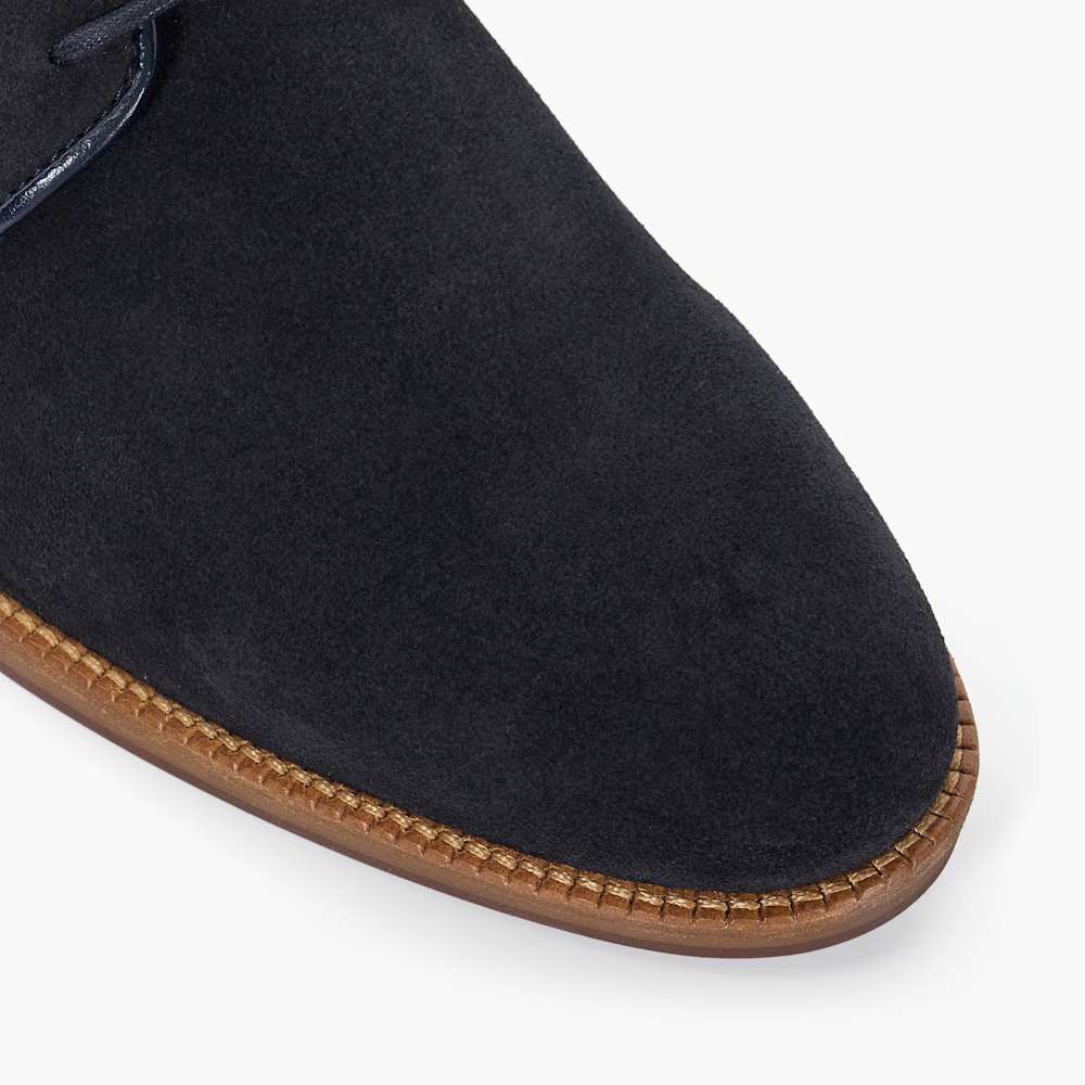 Bridon Navy, Lace-up Gibson | Dune London