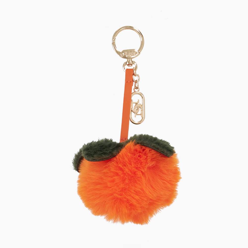 Juicie Bag Charm Orange, Textured Bag Charm | Dune London