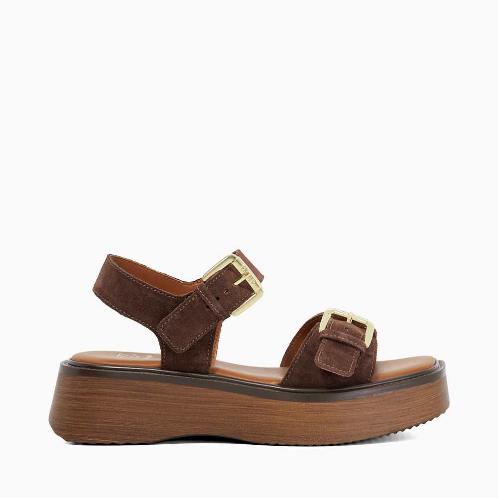 Sandales Brown's Landing En Cuir Marron Taille 6 US (M) - Occasion, Style Slide