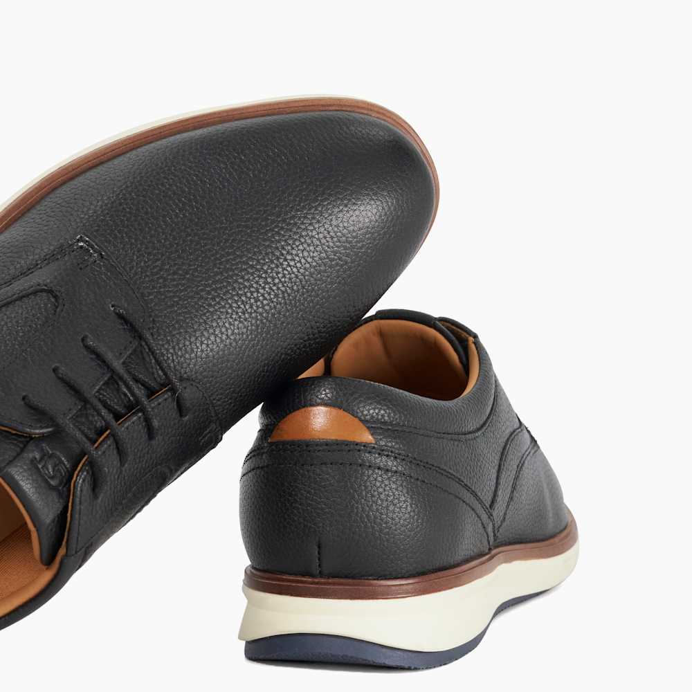 Brydon Black, Leather Lace Up Casual Shoes | Dune London
