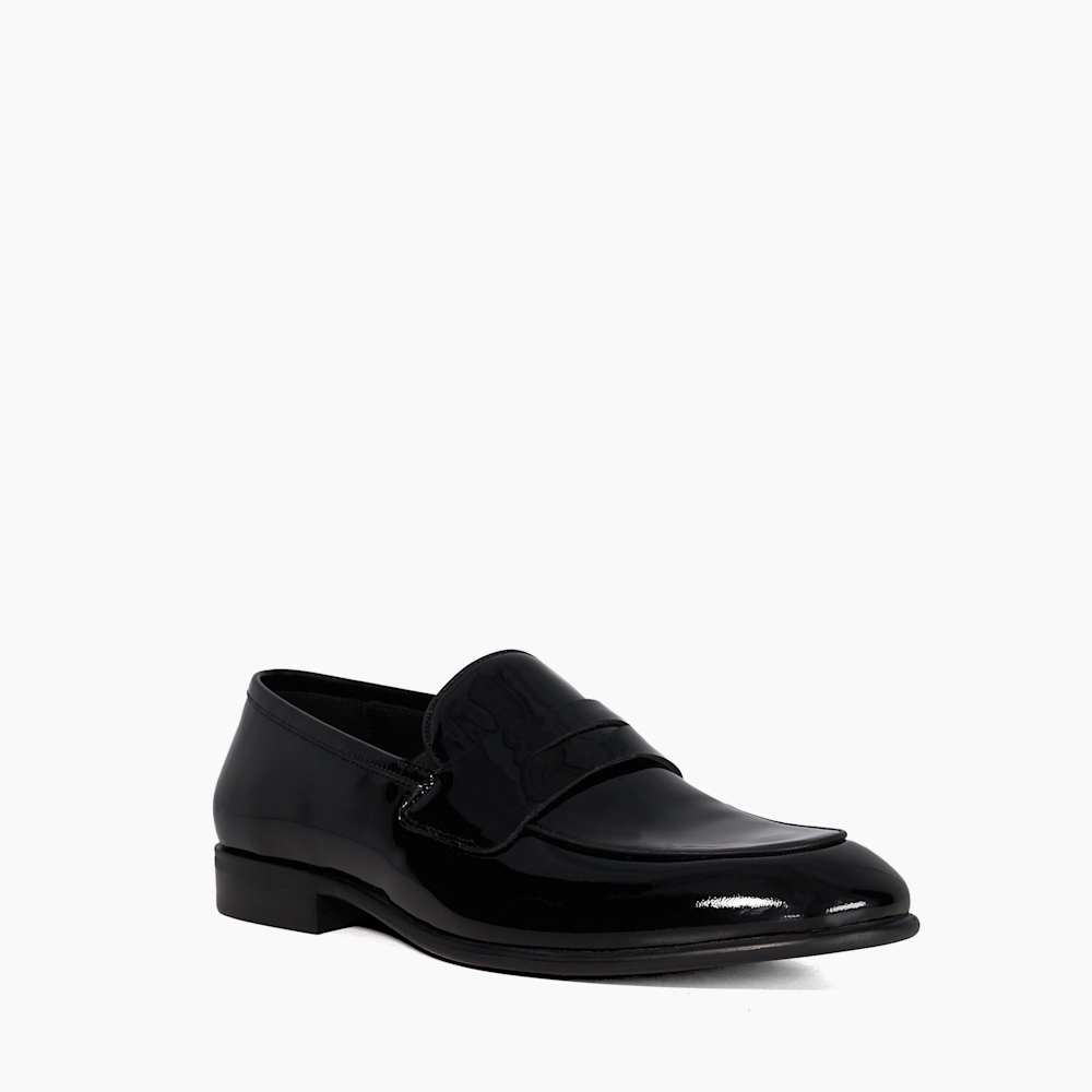 Dune London Black Leather Slip-On Loafers Men main image 2