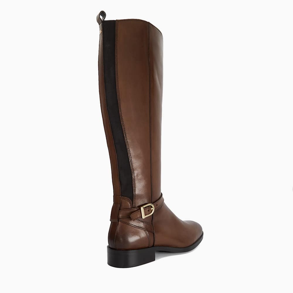 Bottes hautes unies en cuir Celoria Marron Ba&Sh - Femme | Place des Tendances