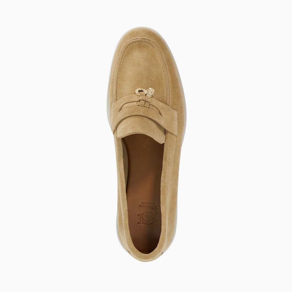 Grinning Sand, Suede Slip On Loafers | Dune London display picture 1