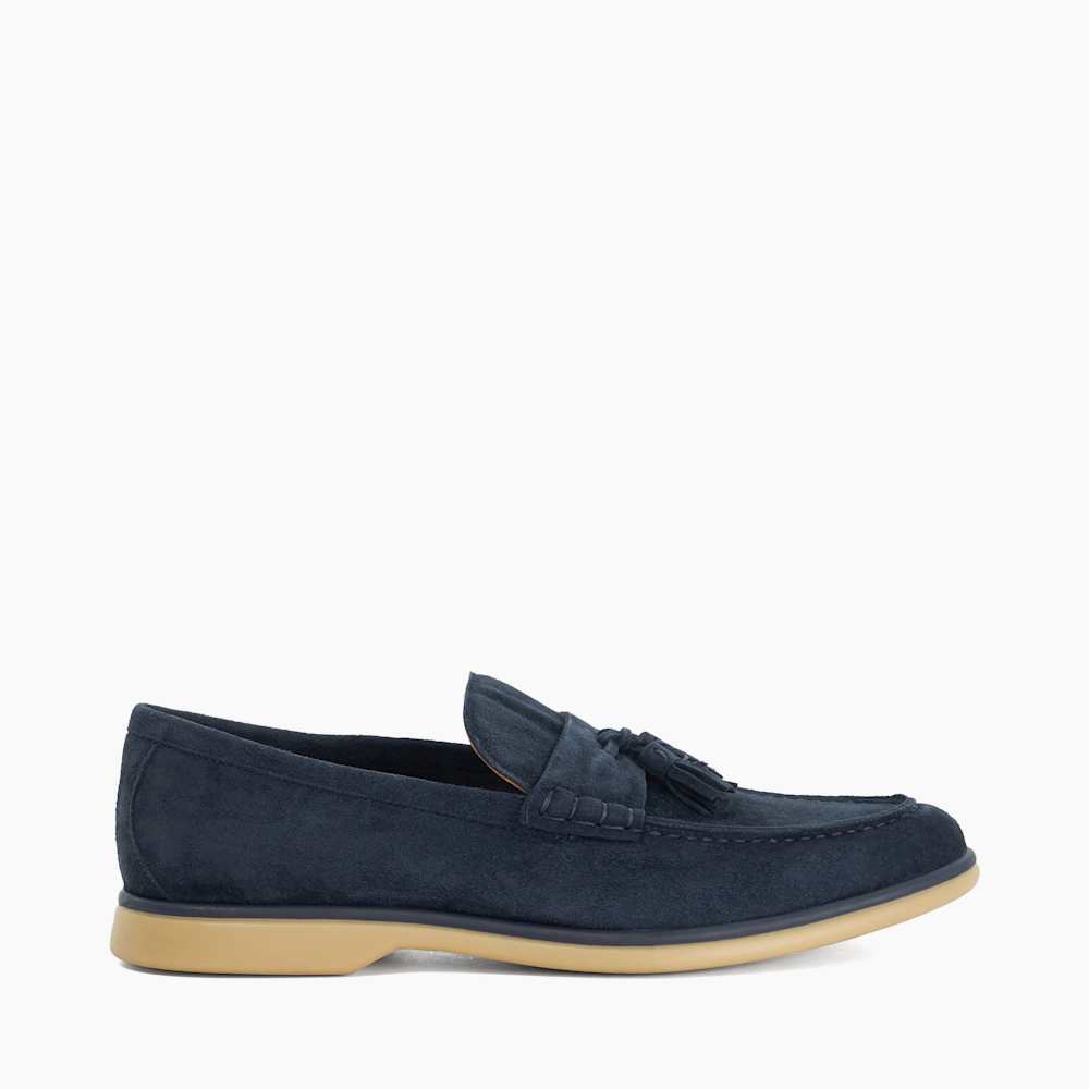 Dune London Men\'s Loafers in Dark Blue Size 44 Dune London | Bertie Loafers | Men | Navy Suede 164 | Ace main image 4