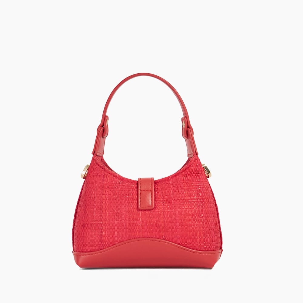 Supportive Coral, Turn Lock Micro Bag | Dune London