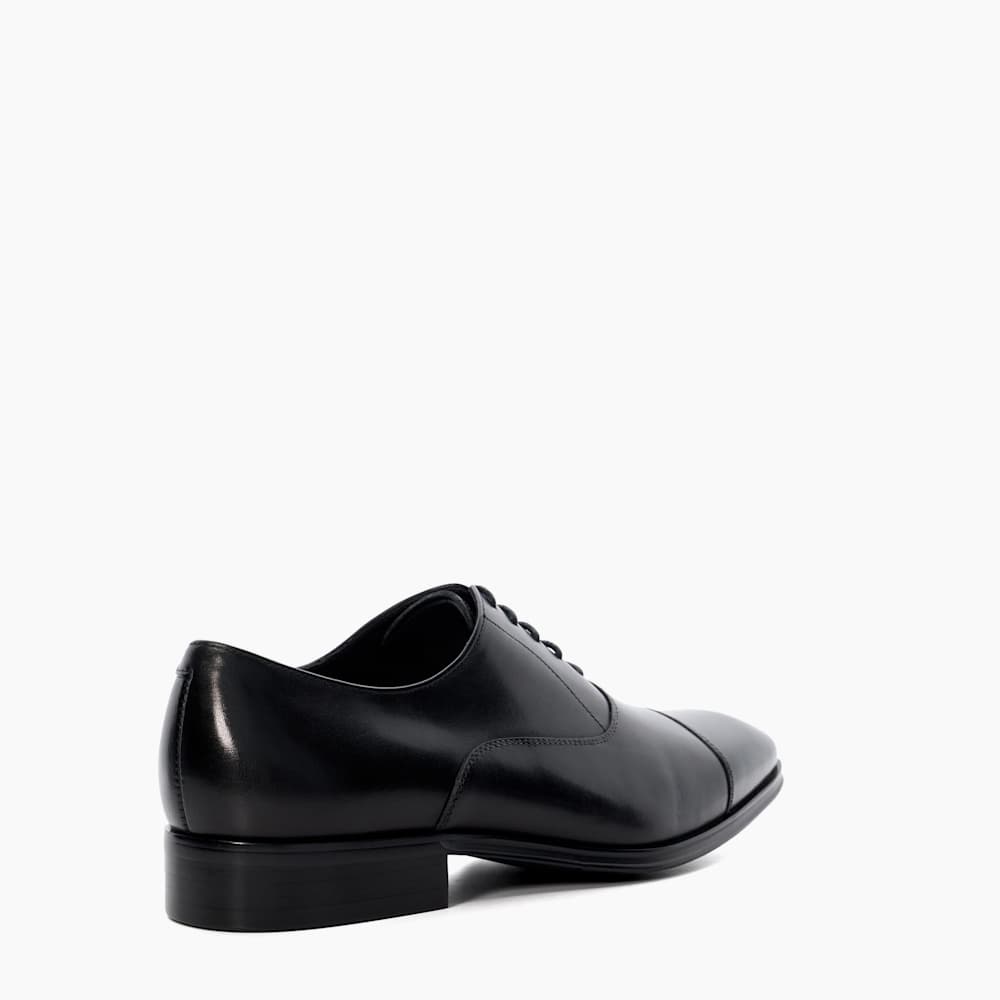 Solver Black, Wide Fit Leather Oxford Lace-Ups | Dune London