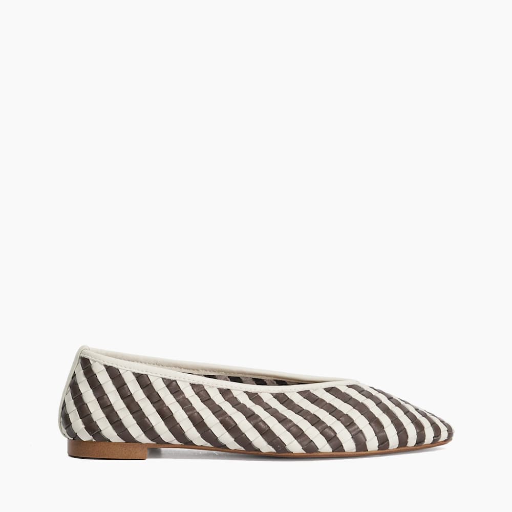 Henlee Multi, Woven Pointed Ballet Flats | Dune London
