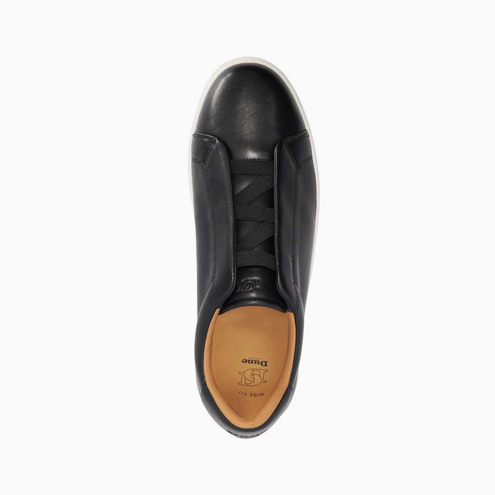 Troys Black, Lace-Less Cupsole Trainers | Dune London