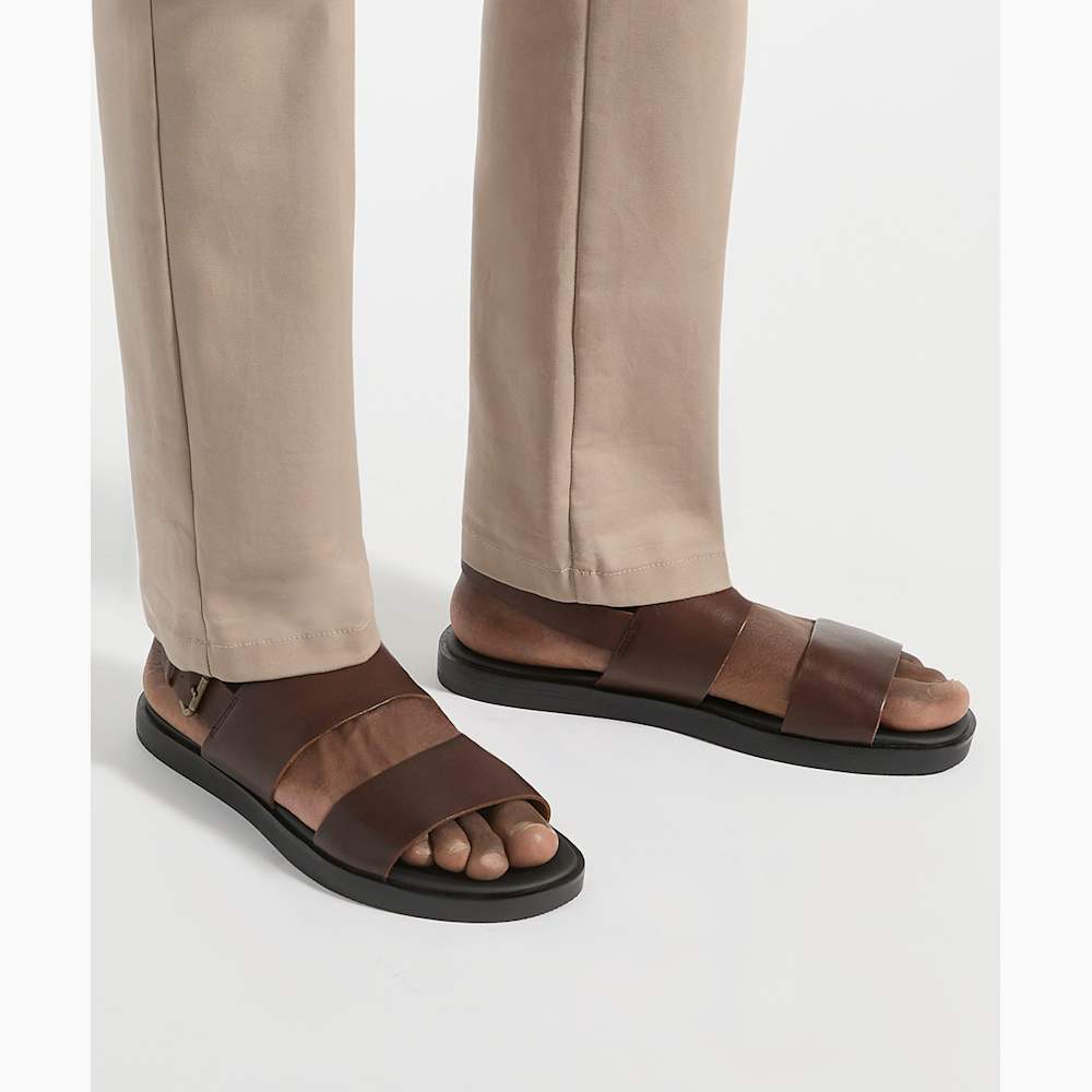 Issac Brown, Leather Sandals | Dune London