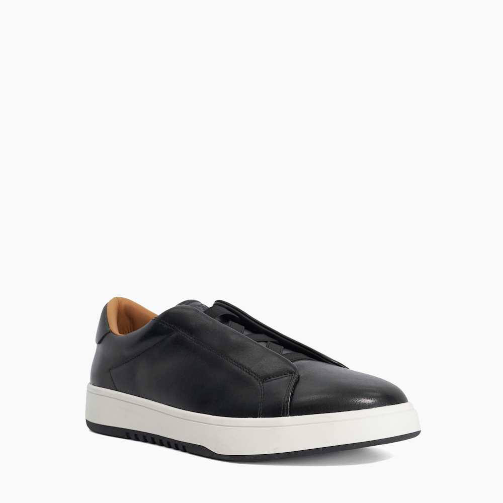 Troys Black, Lace-Less Cupsole Trainers | Dune London