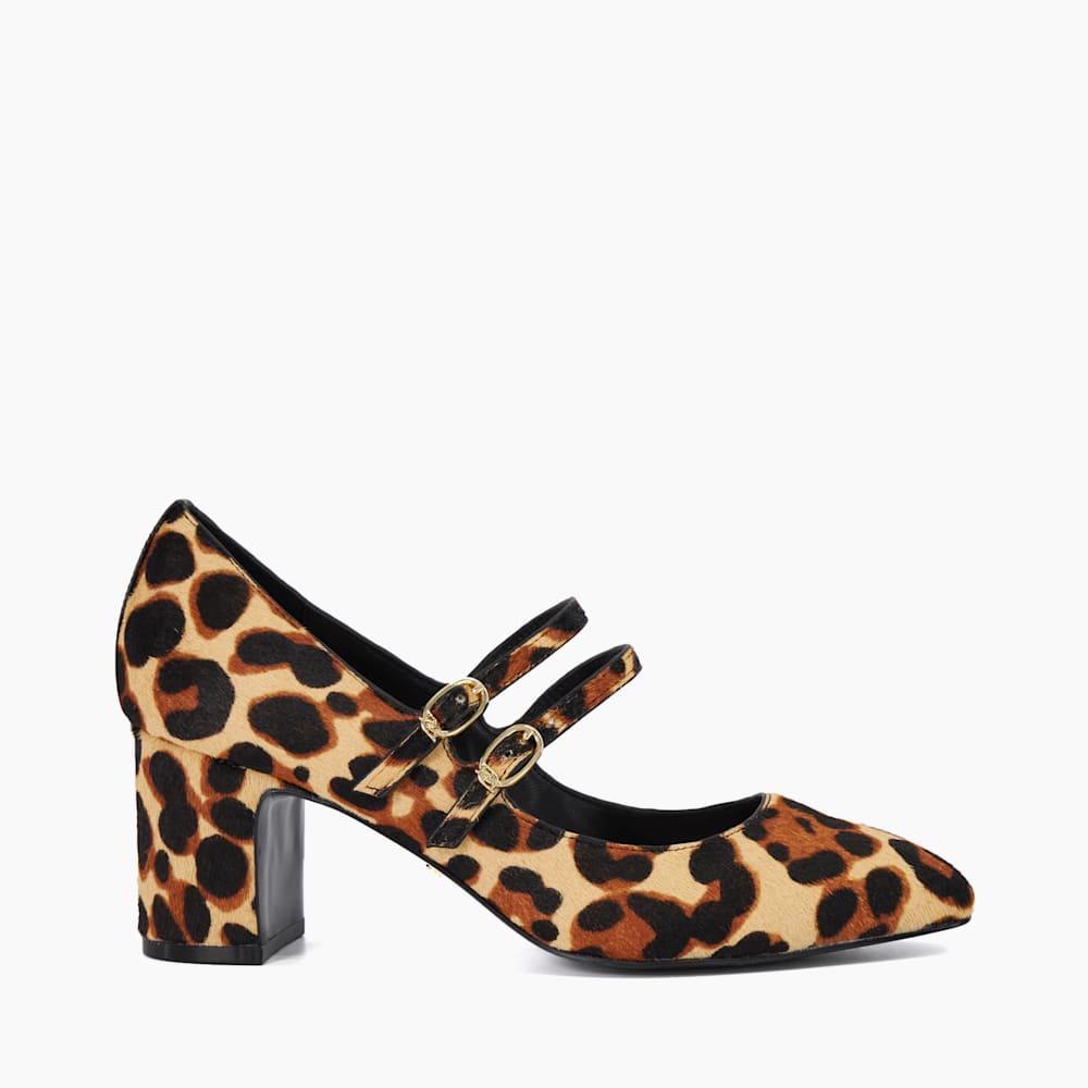 Escarpin leopard talon carre sales