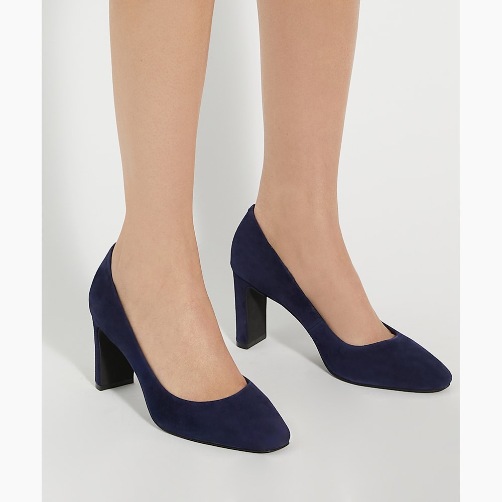 Navy heels dune outlet
