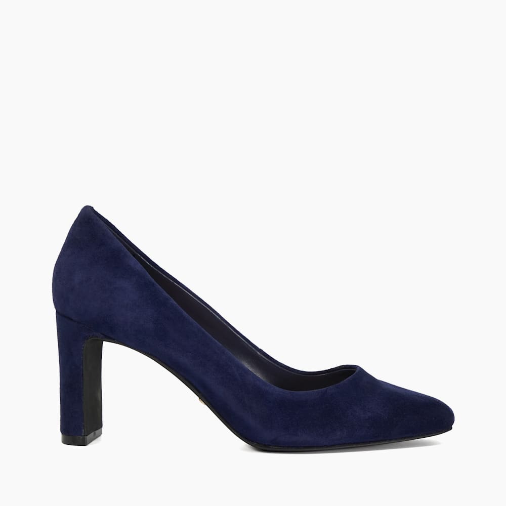 Talon haut bleu marine shop