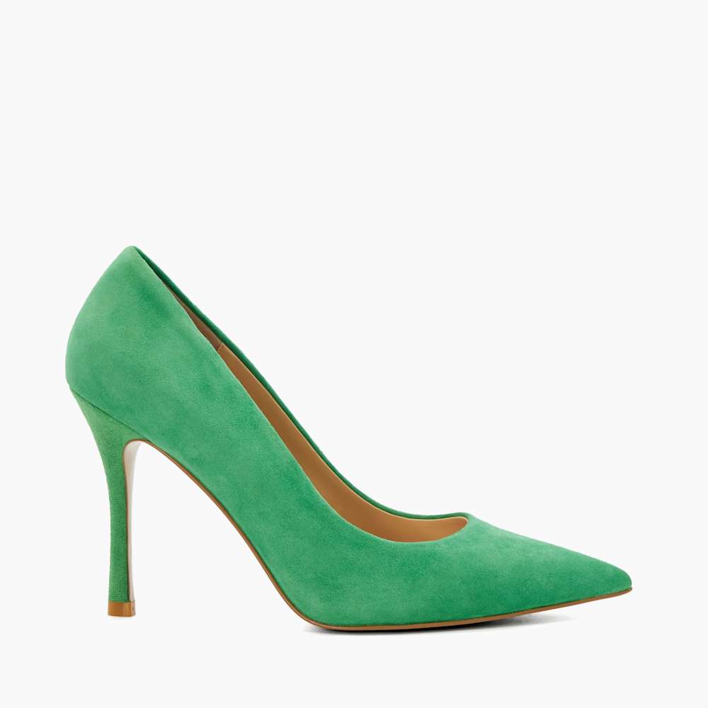Atlanta Green Heeled Court Shoes Dune London