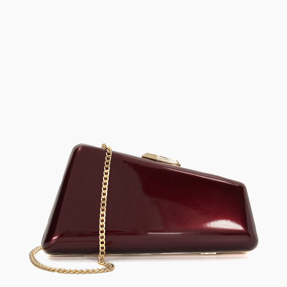 Oxblood clutch bag clearance