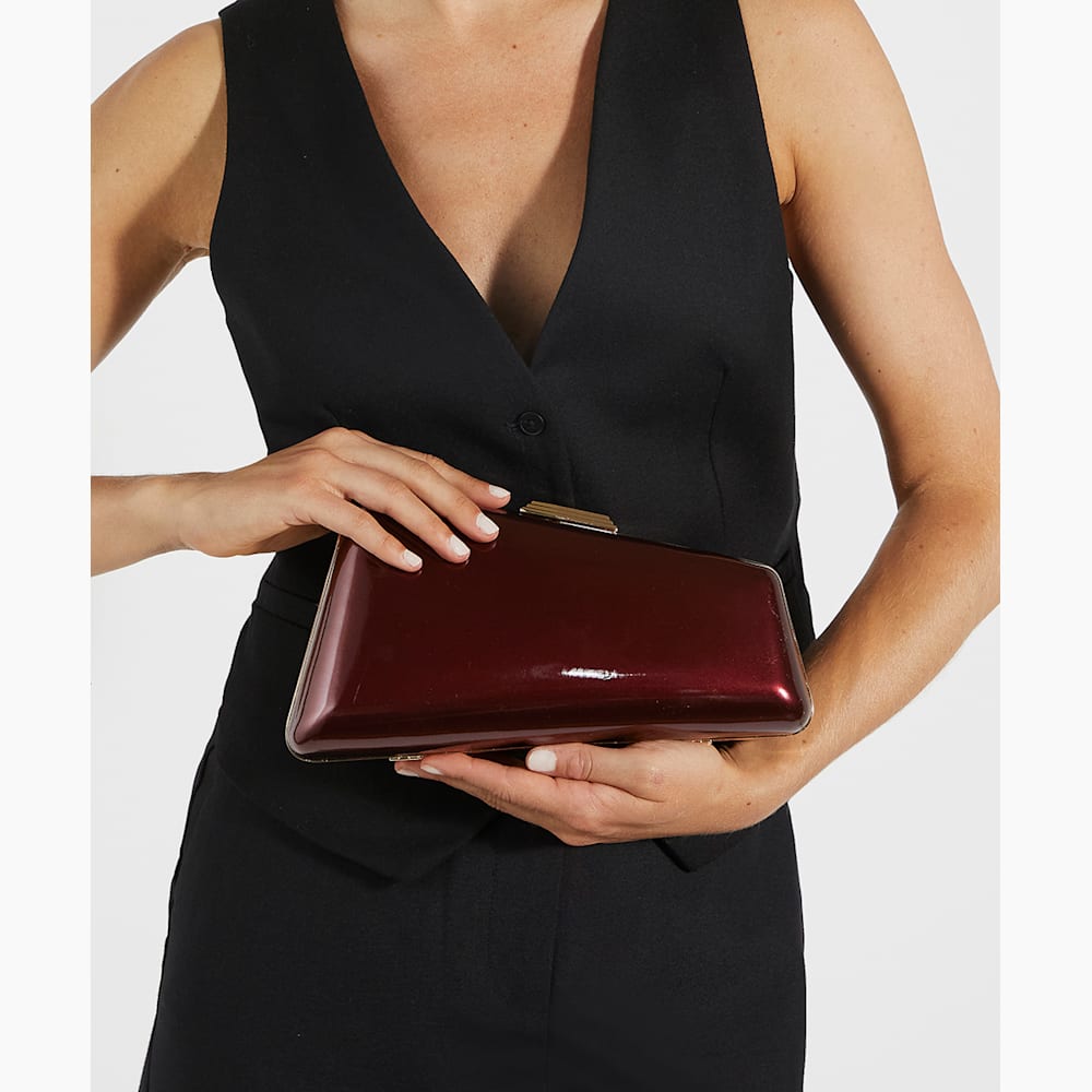Oxblood clutch bag clearance