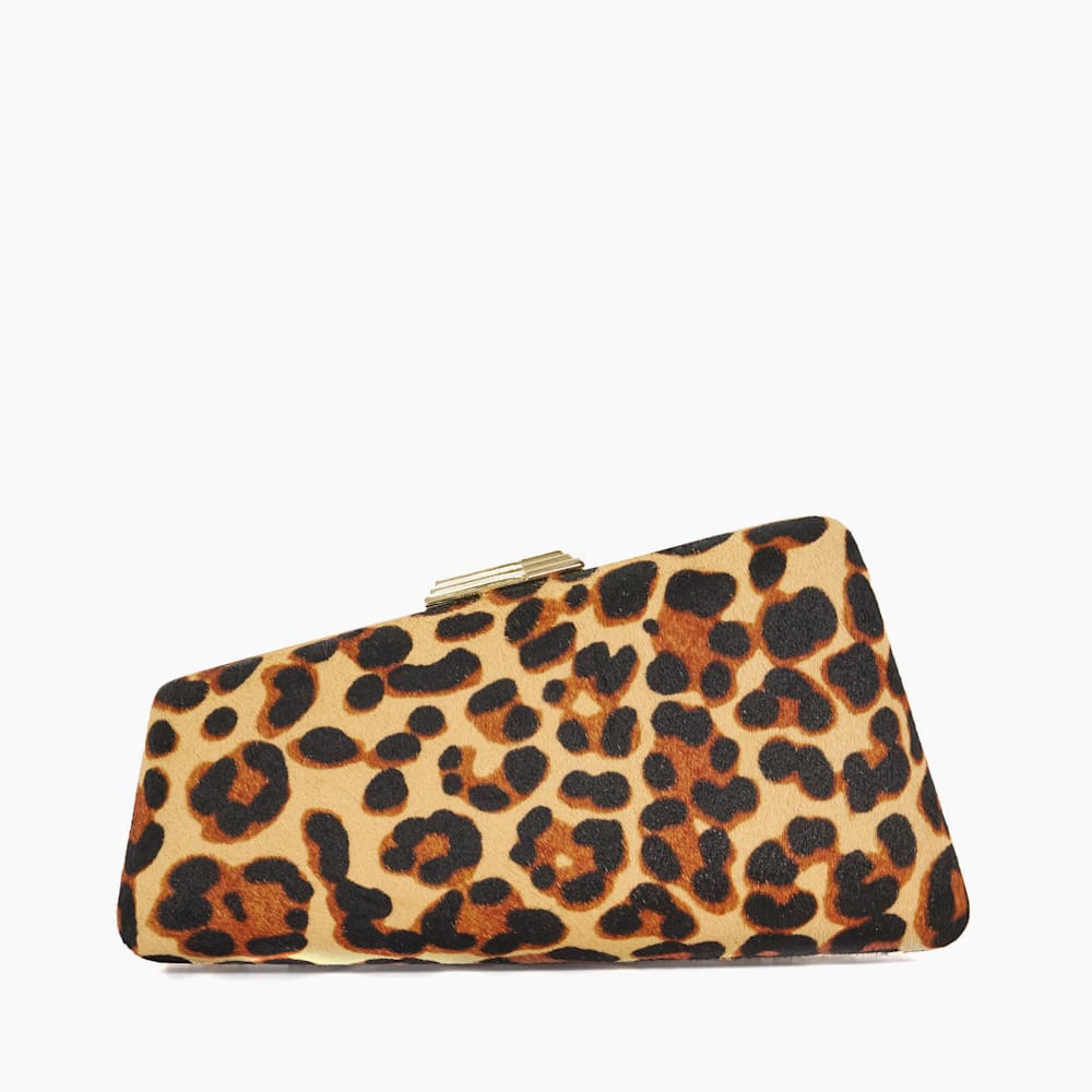Leopard print patent clutch bag 2025