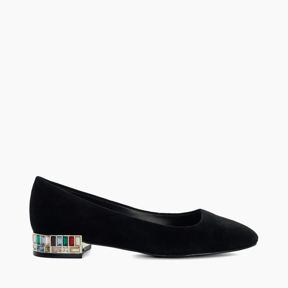 Ballerina Black Cut Glass Heel Ballerina Pumps Dune London