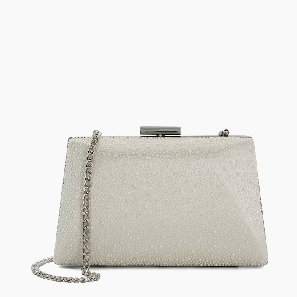 Lipsy silver clutch bag top