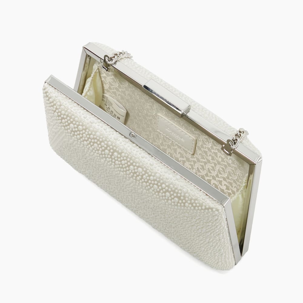 Dune ivory clutch bag sale