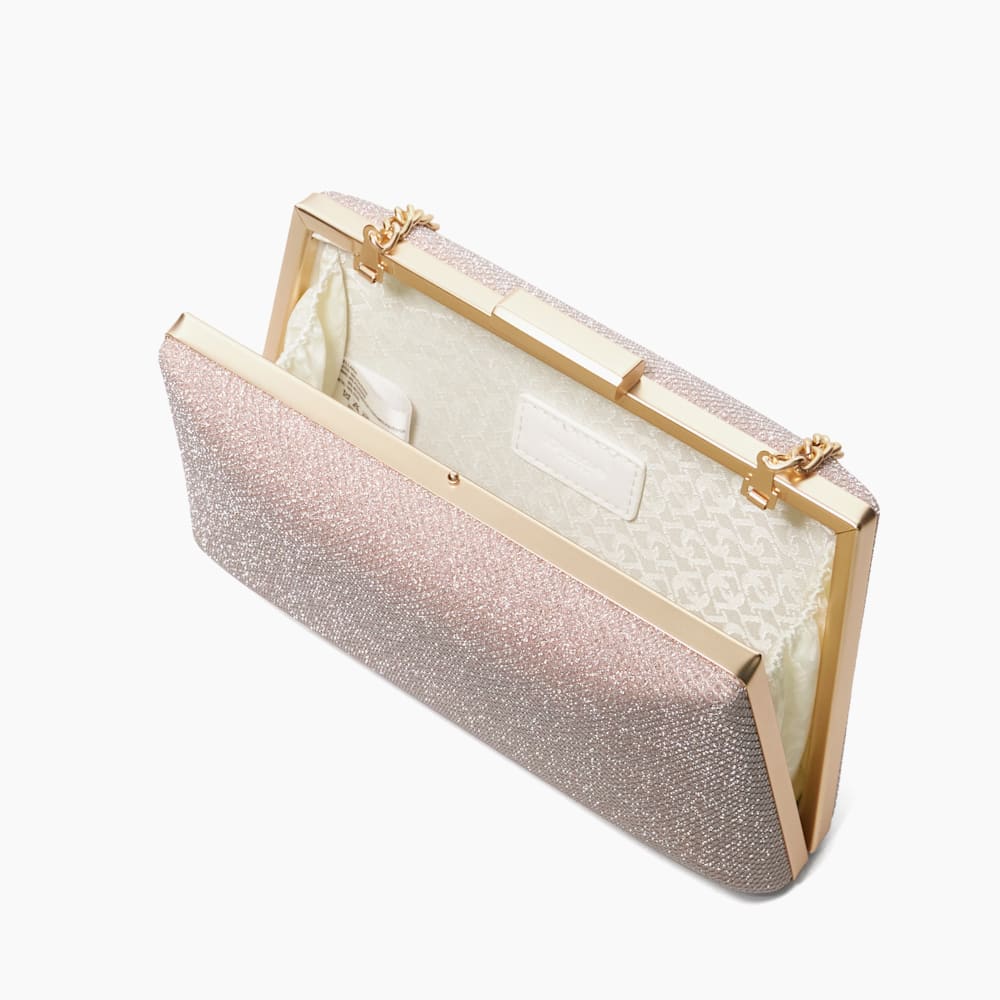 Dune rose gold clutch bag discount