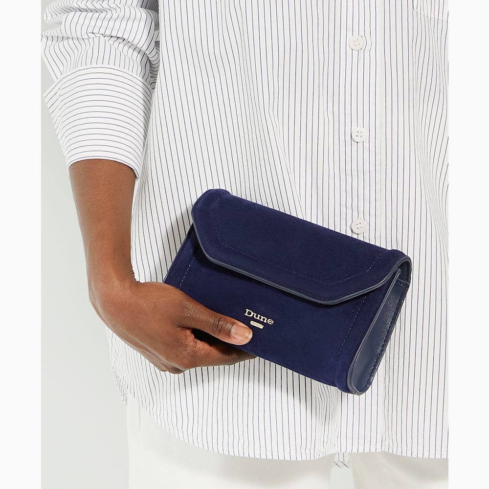 Dune blue clutch bag 2025