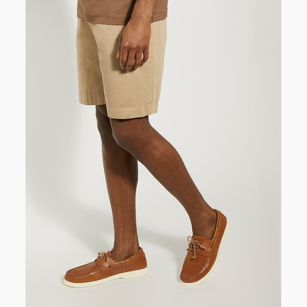 Dune boat shoes in tan leather online