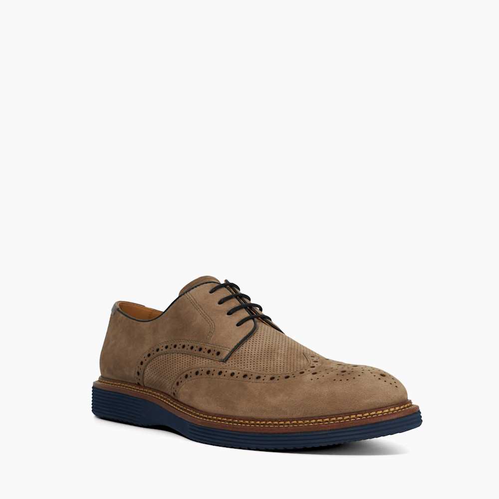 Benidictus Grey, Nubuck Lace-Up Brogues Dune London