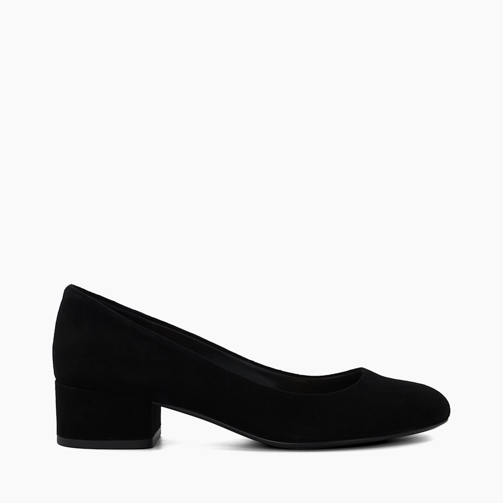 Dune black suede court shoes 2025