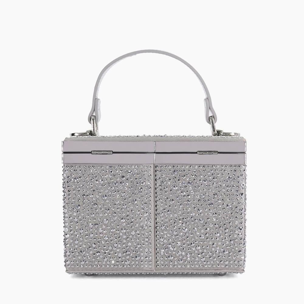 Silver diamante clutch bag online